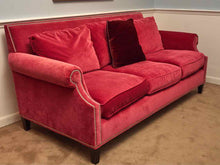Jordan's Performance Velvet 'Raspberry' 3 Down Filled Cushion Sofa