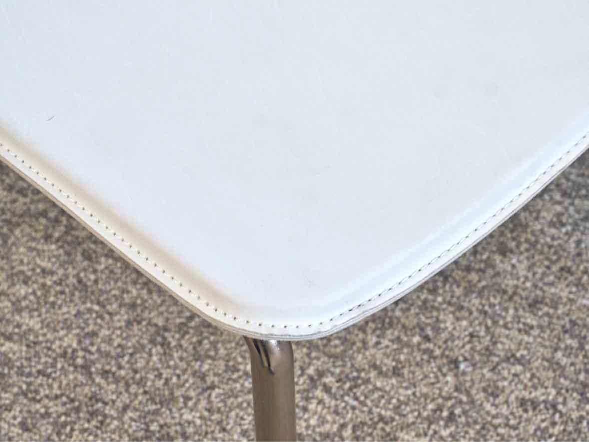 Set of 4 CB2 'Strut' CB2 Dining Chairs in Ivory Leather