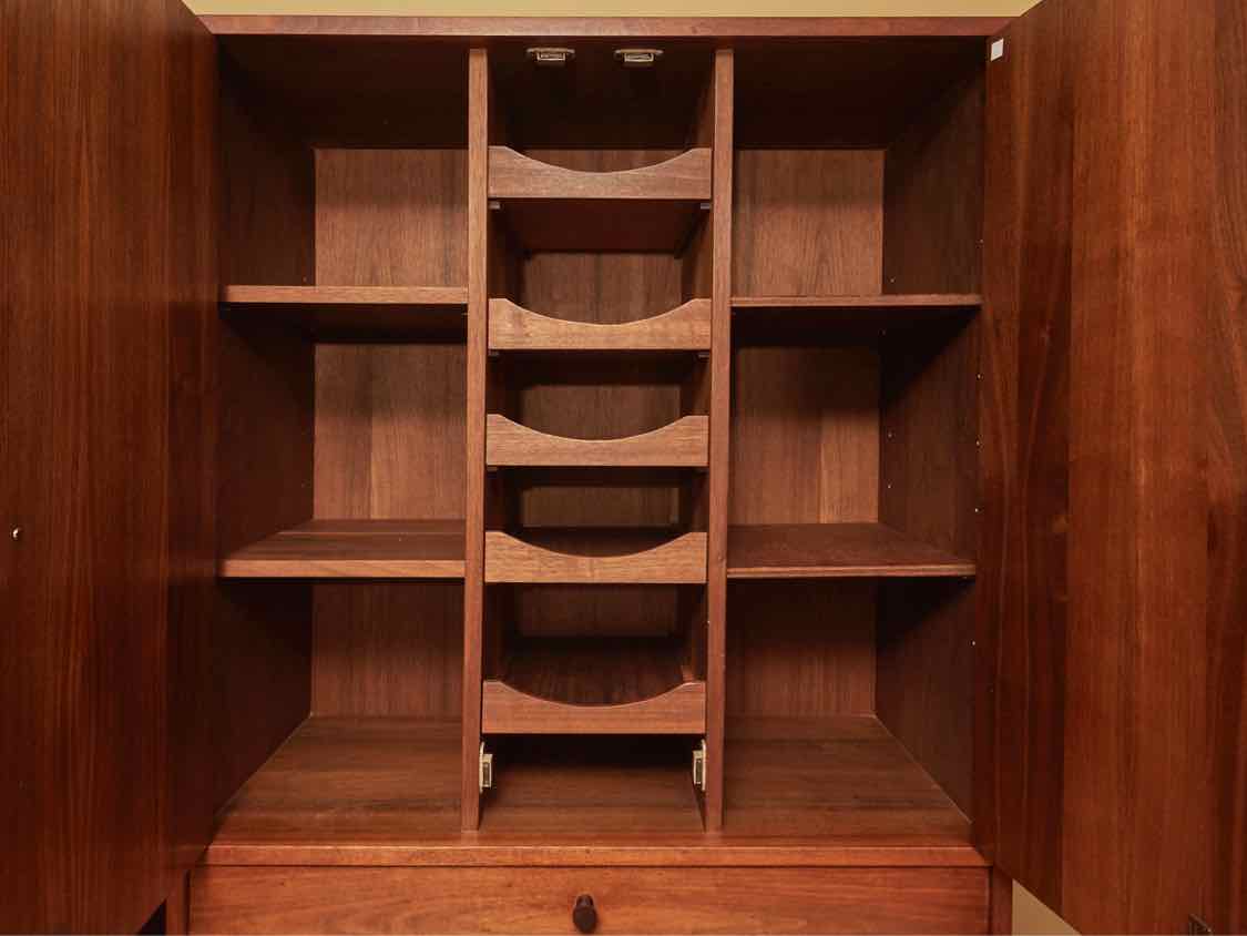 Charles Webb Teak 2 Door 5 Pull Out Accessories Drawer 6 Drawer Armoire