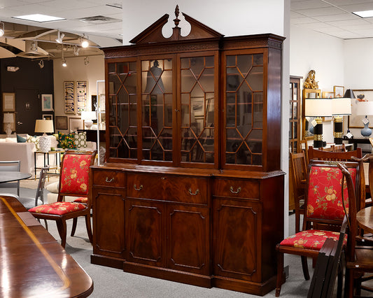 Mahogany Breakfront China Cabinet