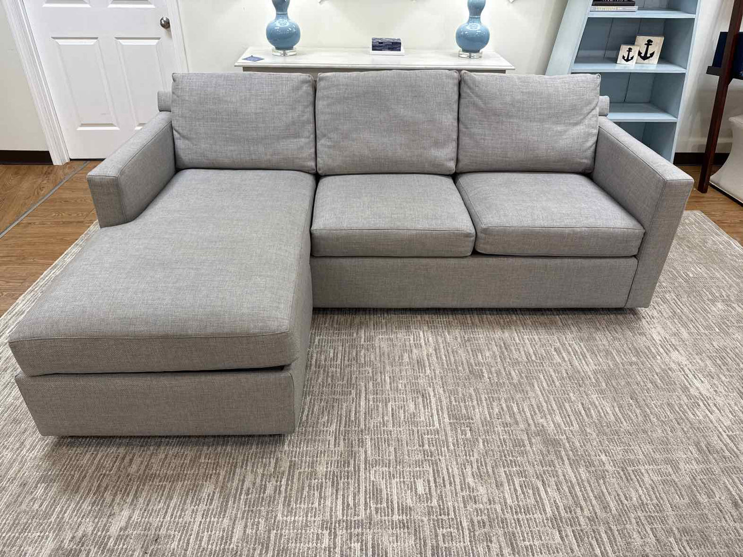 Crate & Barrel 'Barrett II' Sofa w/ Reversible Chaise