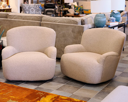 Pair of Four Hands Kadon Swivel Chairs