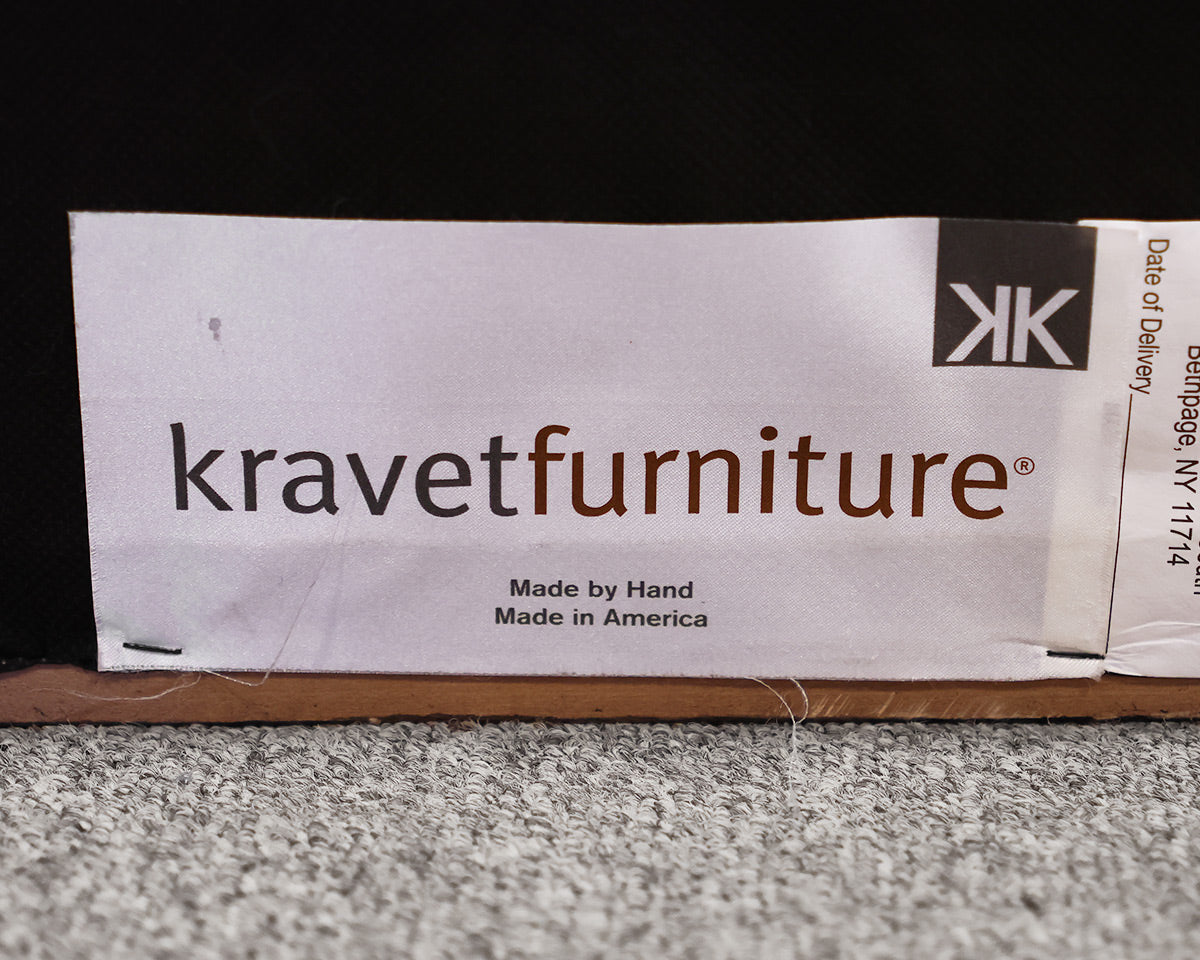Custom Kravet Square Zebra Ottoman