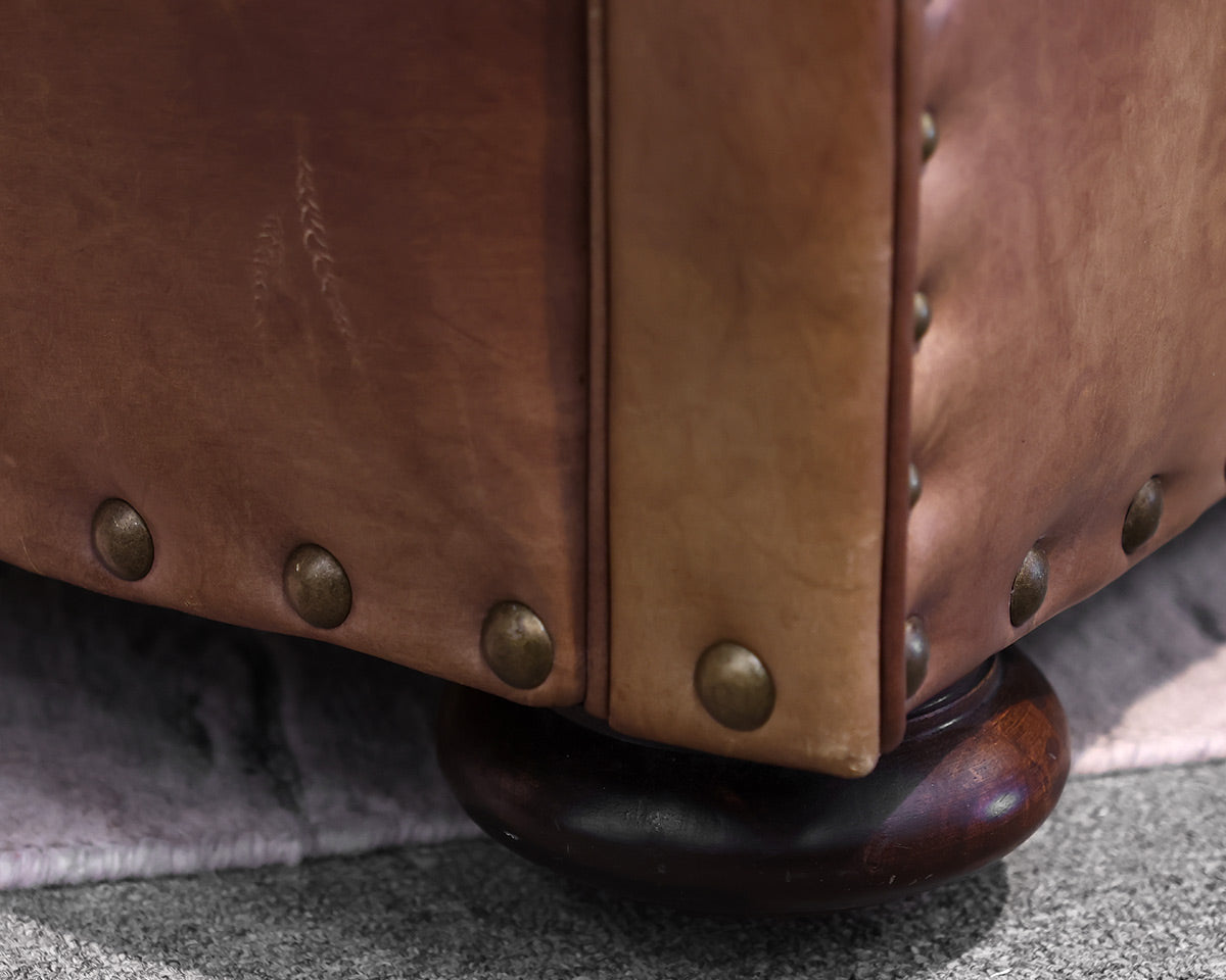 Restoration Hardware Leather Tufted Chair