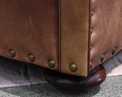 Restoration Hardware Leather Tufted Chair