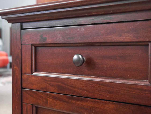 Espresso Finish Three Drawer Nightstand