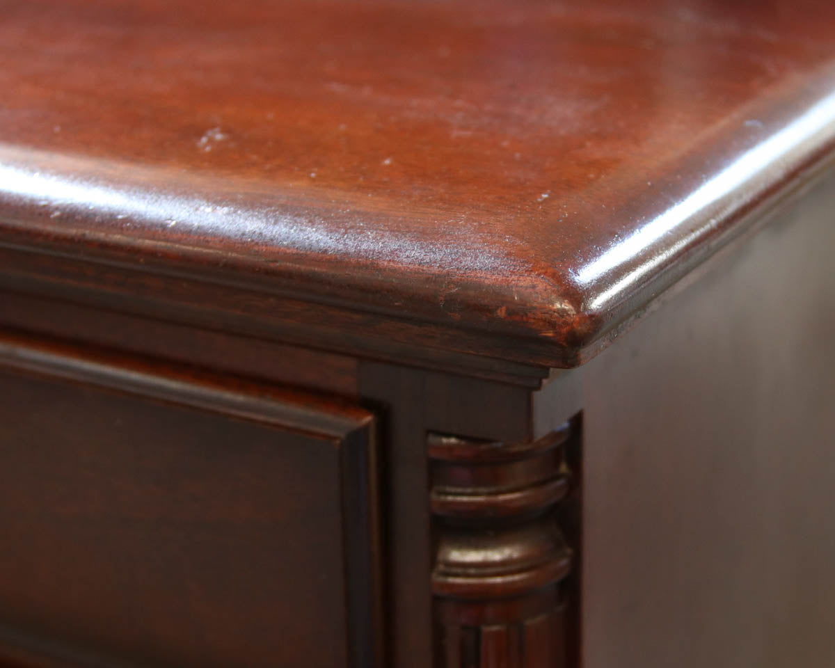 Solid Mahogany Four Drawer Nightstand