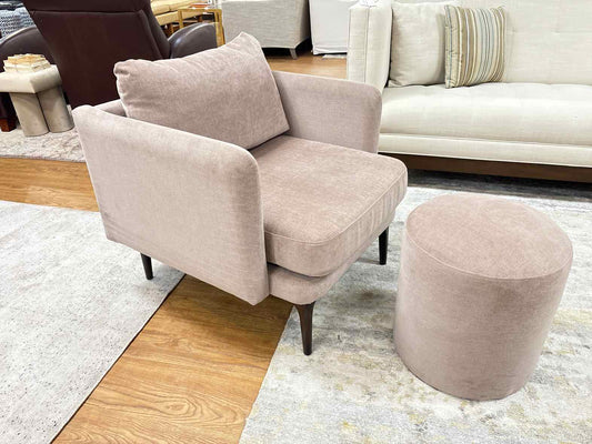 West Elm 'Auburn' Chair + Ottoman