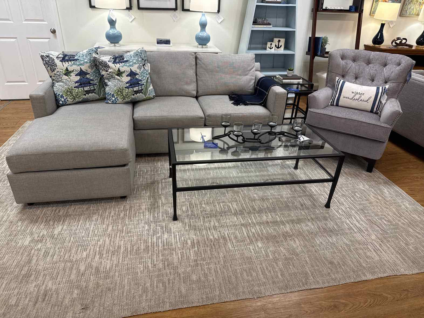 Crate & Barrel 'Barrett II' Sofa w/ Reversible Chaise