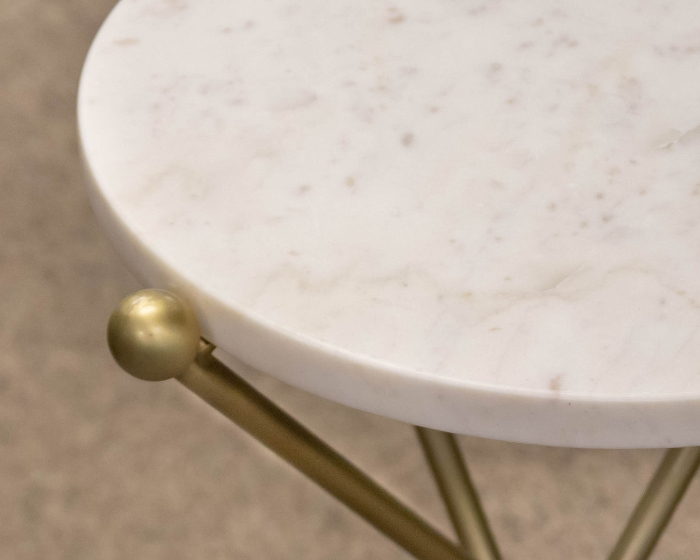 Anthropologie 'Joyeux' White Marble Round  Side Table
