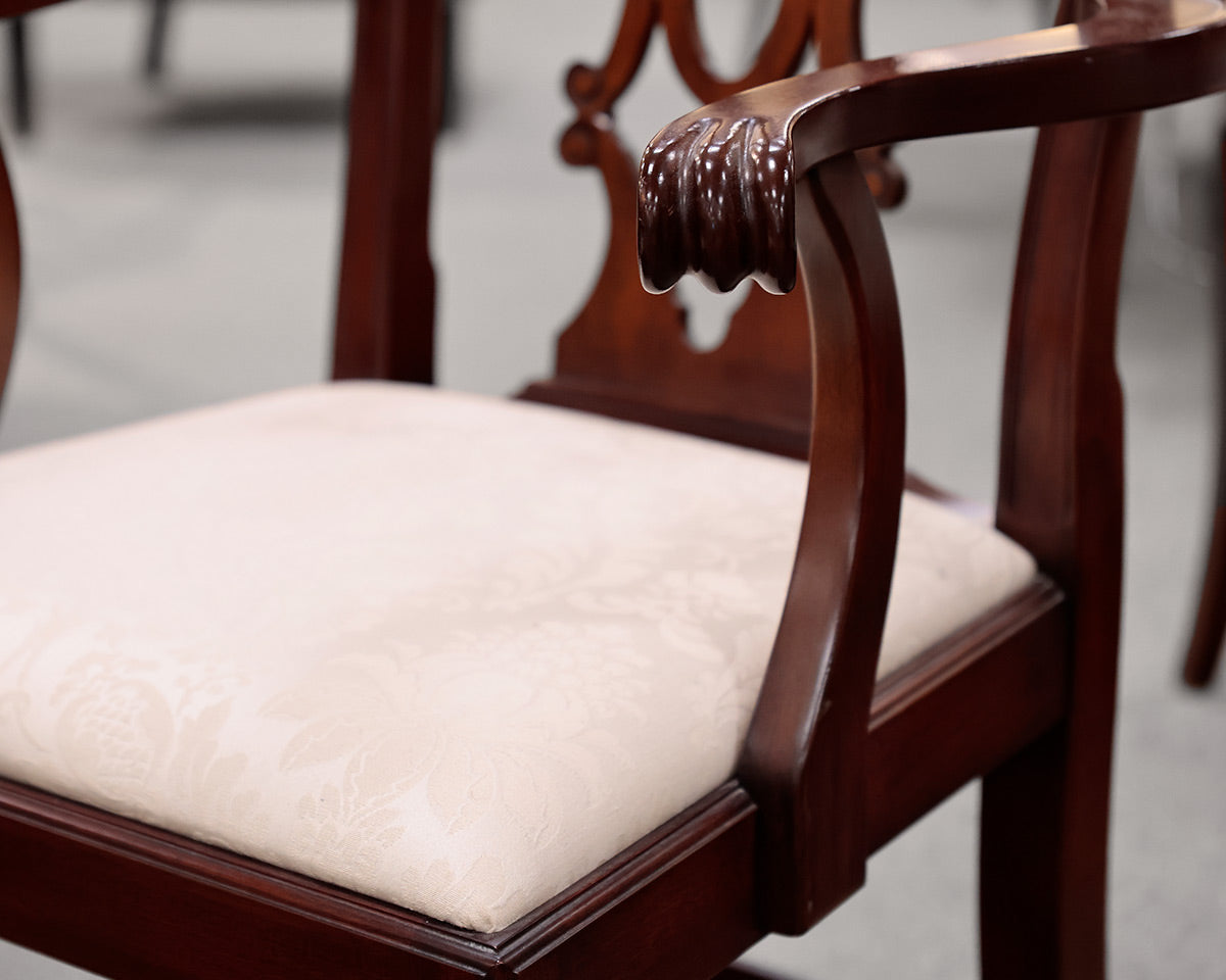 Set of 8 Henkel Harris Chippendale Dining Chairs