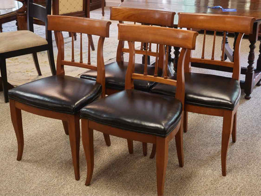 Set of Four Kindel Cherry French Regency Dining Chairs