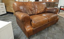 Natuzzi Brown Leather Loveseat