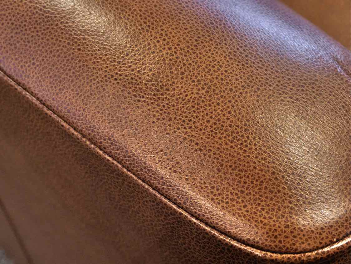 Pair of Craftmaster Saddle Brown Embossed Leather Chairs