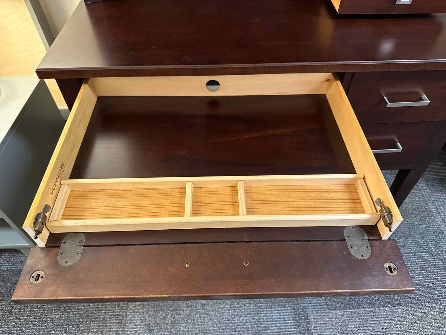 Winners Only Dark Cherry Desk and Hutch