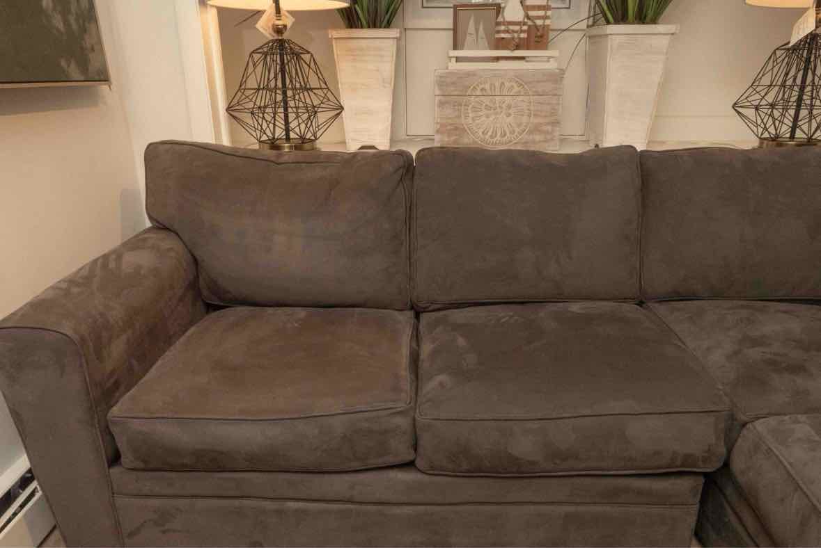 Jonathan Lewis 2-Piece Sectional in Graphite Grey Ultra Suede Upholstery