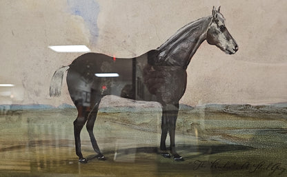 'Equestrian II A' Horse Illustration with Landscape