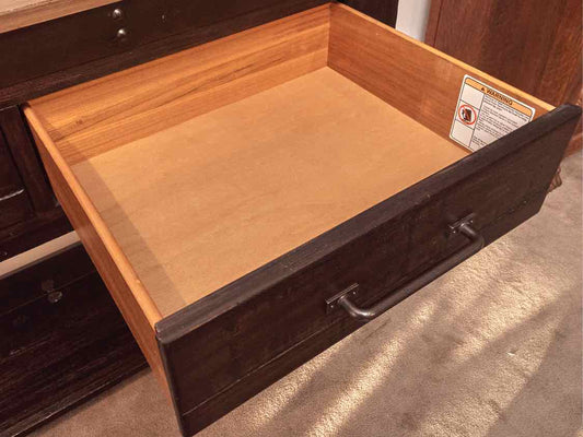 Kincaid Black & Barnboard Finish Plank Top Console with Shelf