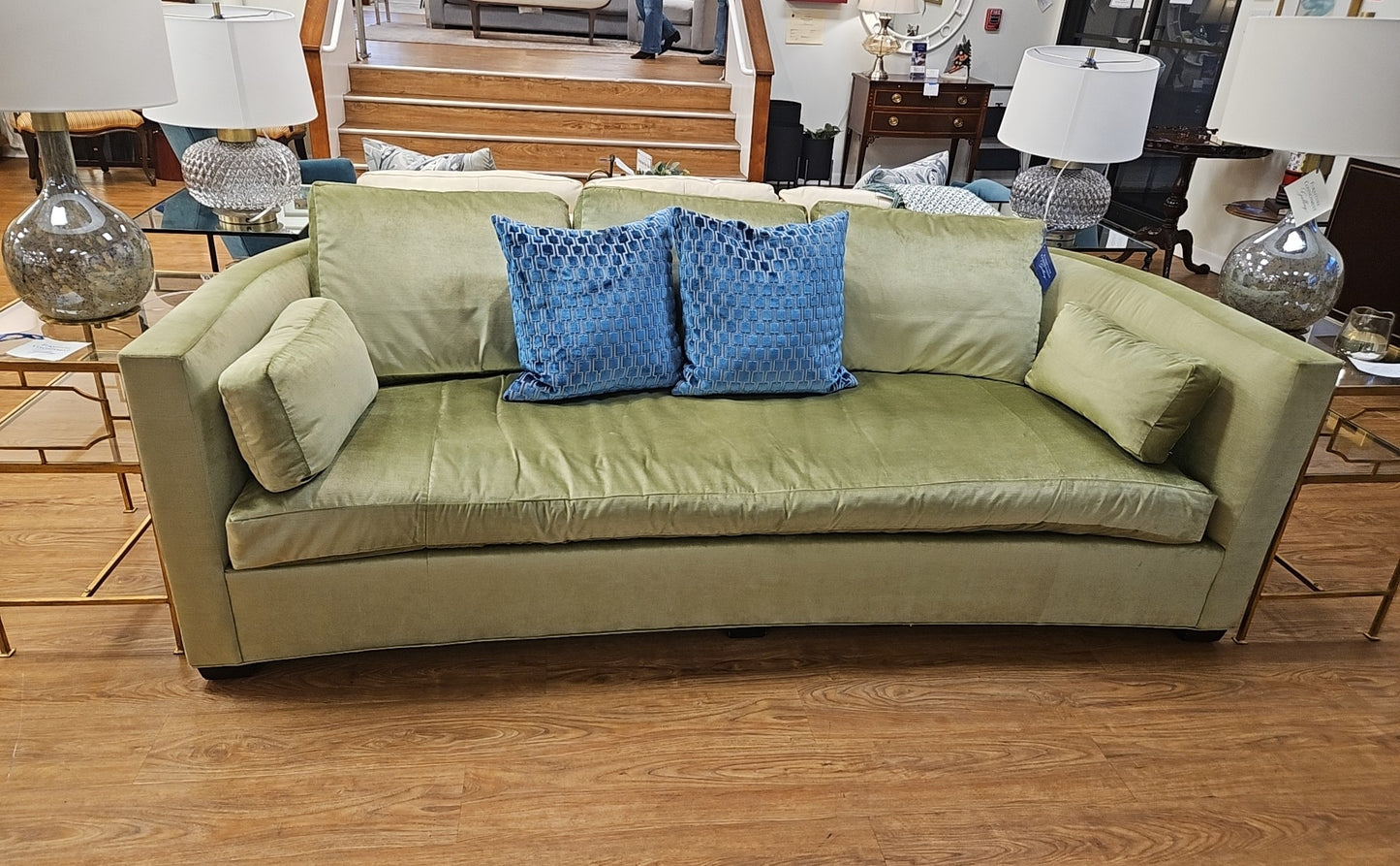 Hickory Chair 'Julien' Curved Sofa in Sage