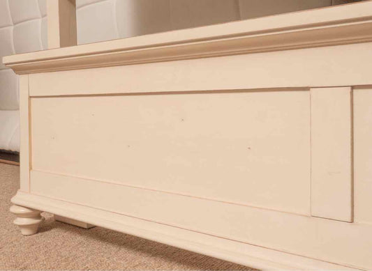Cream Finish ShutterQueen Bed Includes Wooden Siderails & Slats