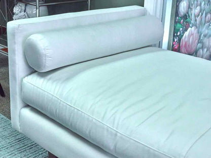 Room & Board 'Jasper' White Bench Cushion Daybed with 2 Bolster Pillows
