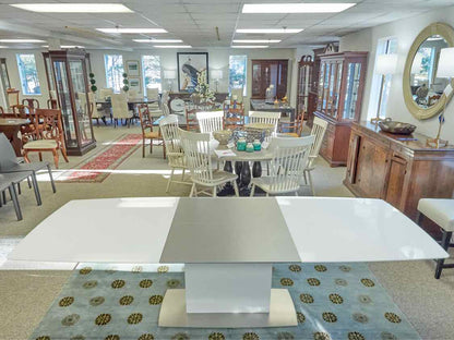 Bo Concept Expandable Glass Dining Table