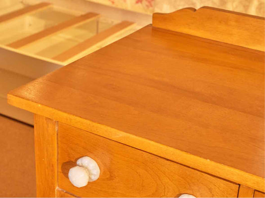 Solid Birch 5 Drawer Chest with Back Splash Top