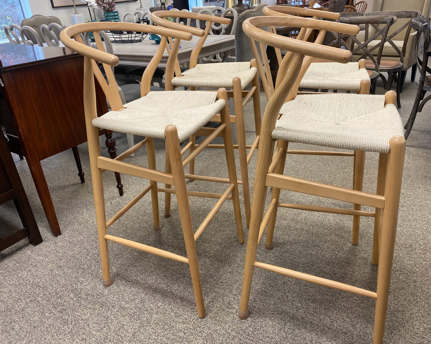 Set of 4 West Elm "Evelina" Bar Stools