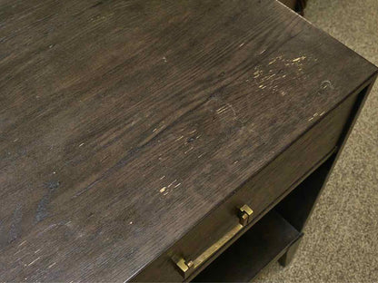 Pair of RH " Cayden Campaign" Espresso Finish 1  DrawerNightstands