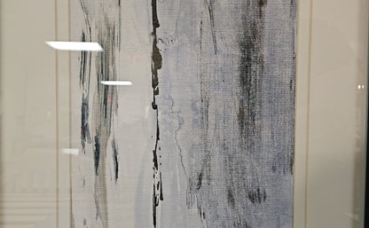'At the Dawn B' Abstract with Distressed Black Frame