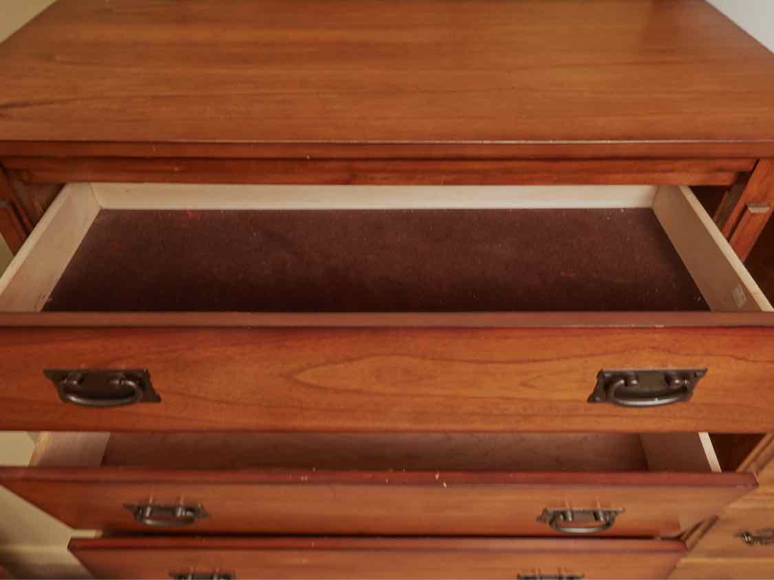 Cherry Mission Style 5 Drawer Chest