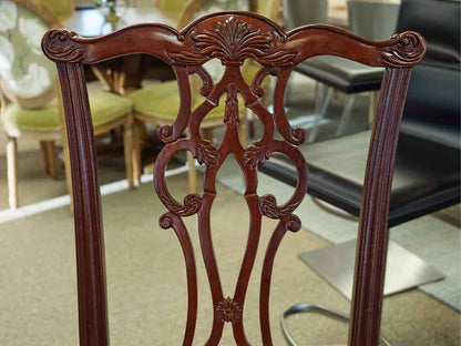 Set of 6 Ethan Allen Chippendale Style Dining Chairs