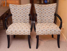 Pair of Fairfield Chair Company Chairs with Contemporary Polka Dot Upholstery