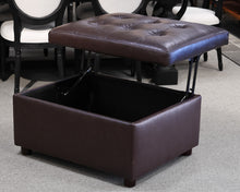 Leather Lift Ottoman