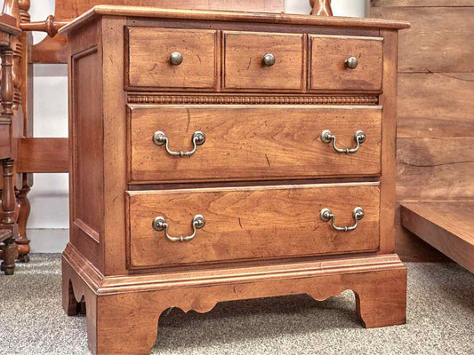 Pair of Ash 3 Drawer Nightstands