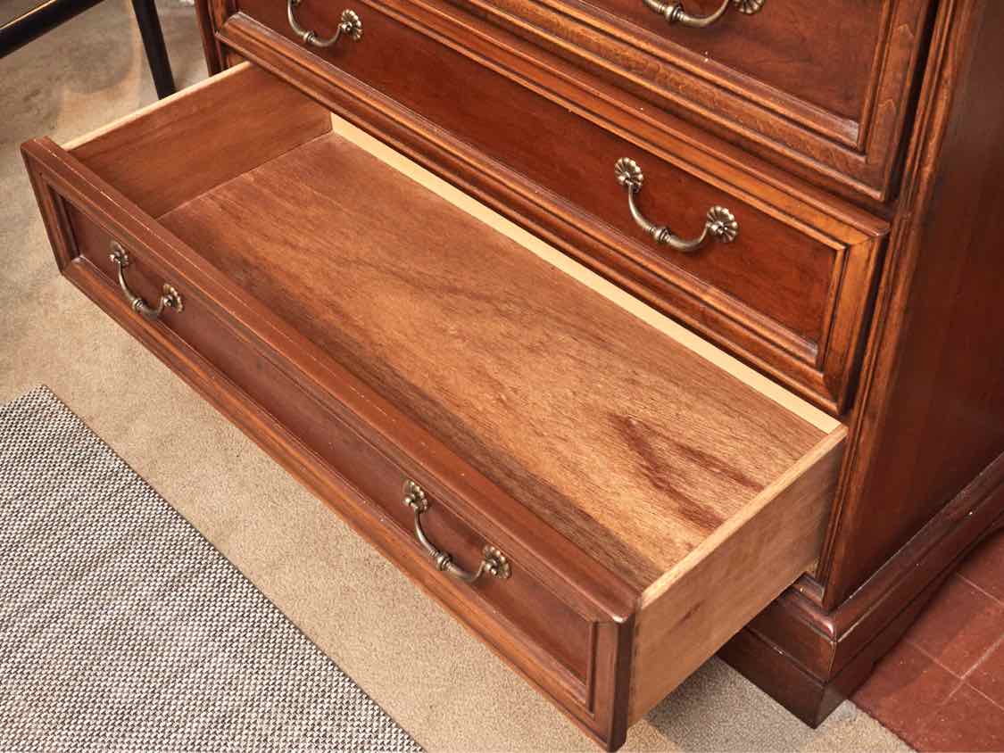 Lexington  Cherry 5 Drawer Accent  Chest with Brass Handles