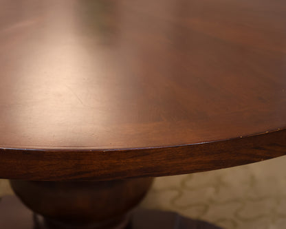 Klausner 60" Round Dining Table in Espresso Finish with Urn Pedestal