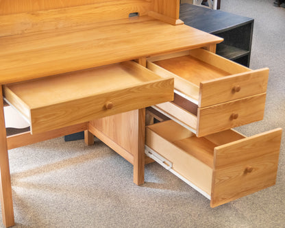 Vermont Tubbs Ash Desk W/ Hutch Top