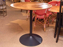 Room & Board 'Aria' Solid Walnut Round  Pub Height Table Graphite Steel Base