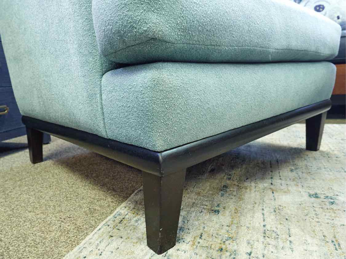 Robin's Egg Blue Upholstered Lounge Chair