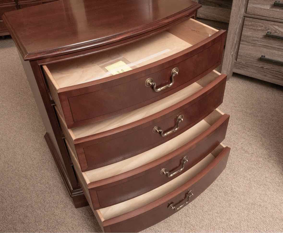 Pair of Ethan Allen Mahoagny 4 Drawer  Nightstands
