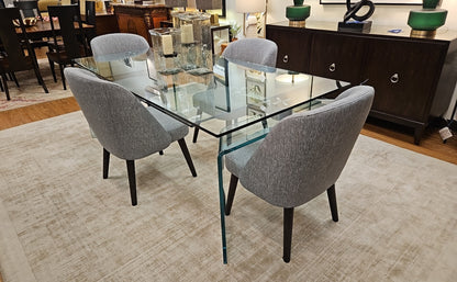 'Ray Plus' Contemporary Glass Dining Table