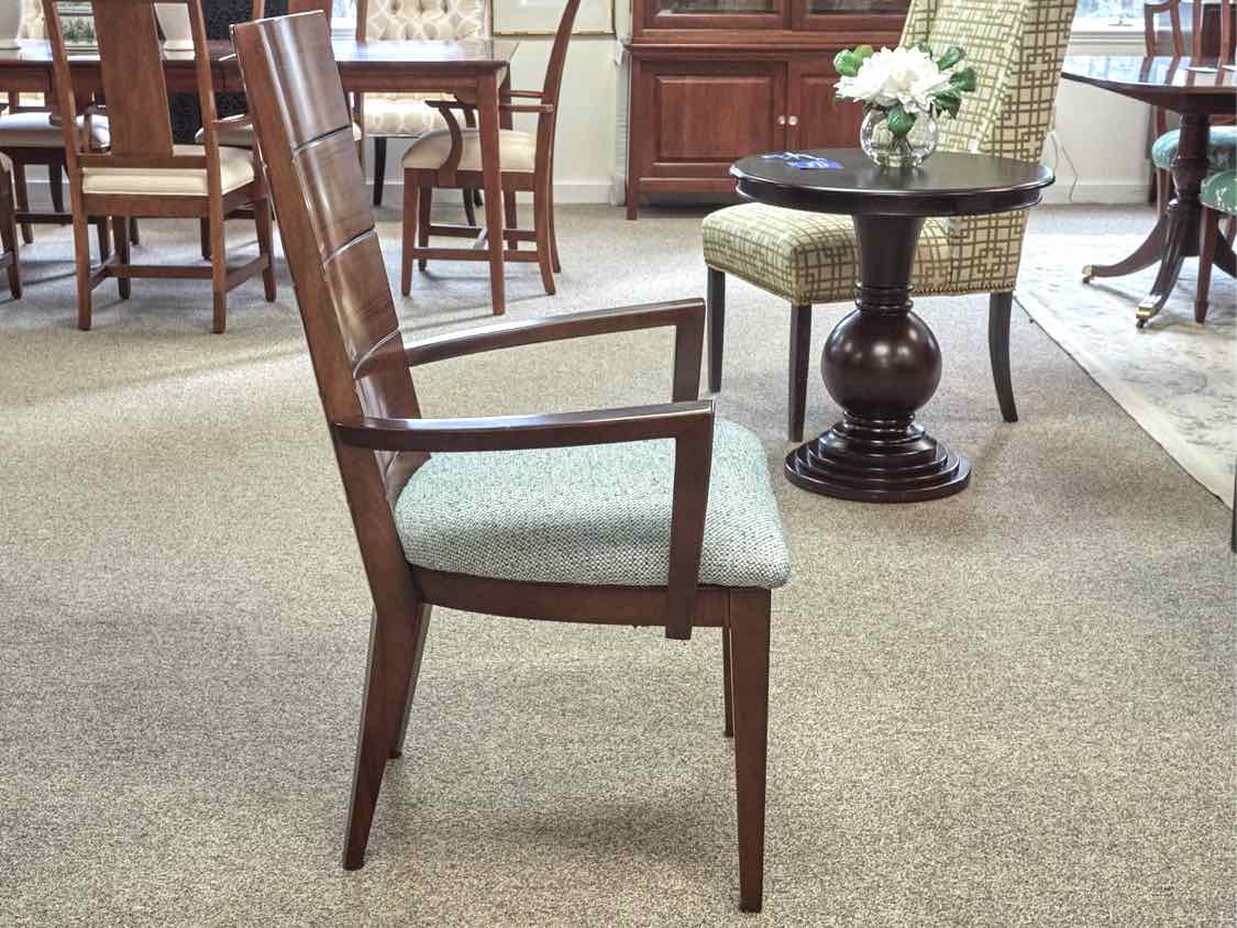 Set of 6 Giorgio Collection Art Deco Dining Chairs with Sunbrella Fabric Seats