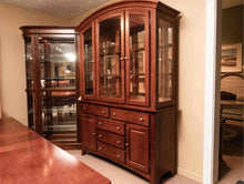 Birch Dome Top 2 piece China Cabinet with Glass Shelves
