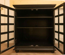 Black Finish Swivel Top Media Furniture