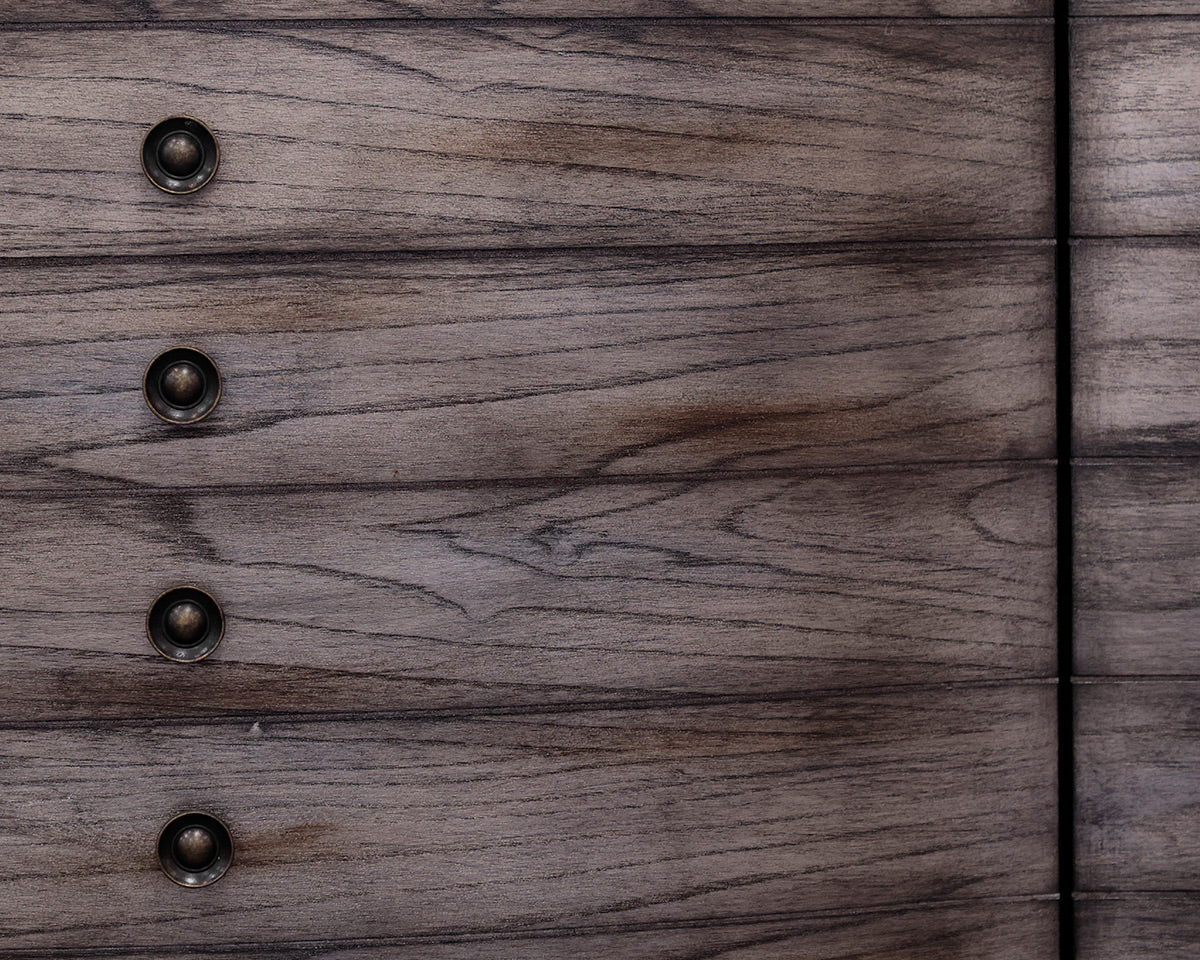 Two-Door Brushed Nickel Console