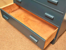 Rock Maple 4 Drawer Chest In Custom Finish 'Midnight Ocean'