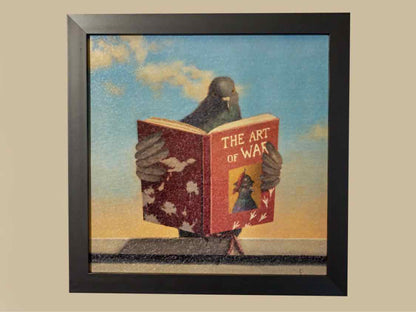'Art Of War' Textured Print In Black Frame
