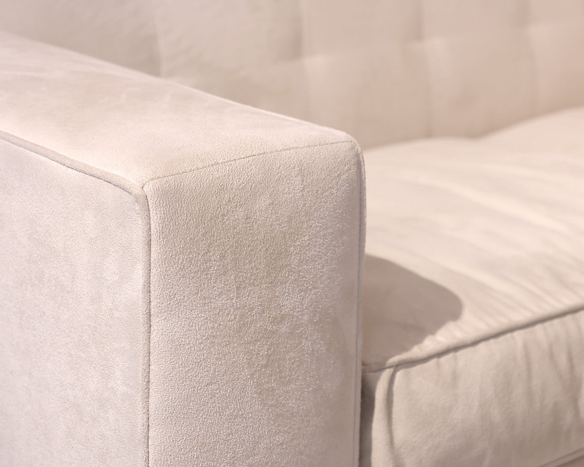 Mitchell Gold + Bob Williams Gabriel 2-Pc Sectional in Off-White Microfiber