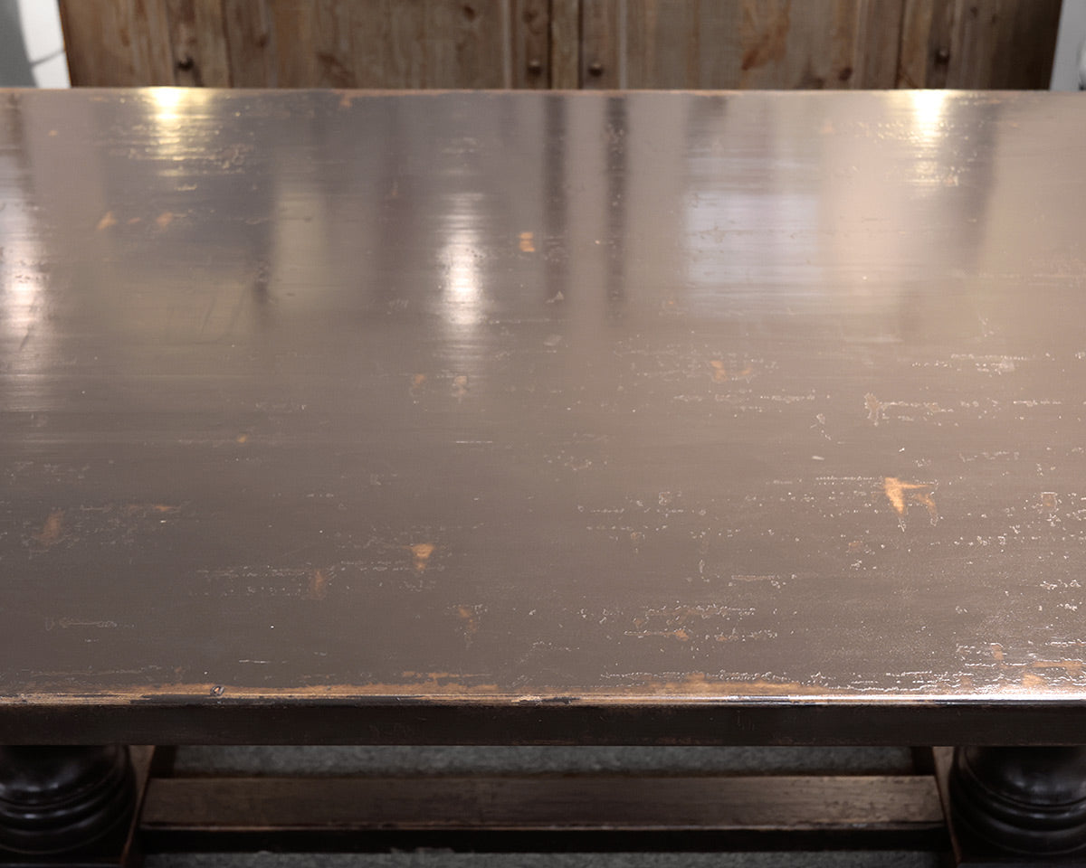 Arhaus Distressed Double Pedestal Dining Table
